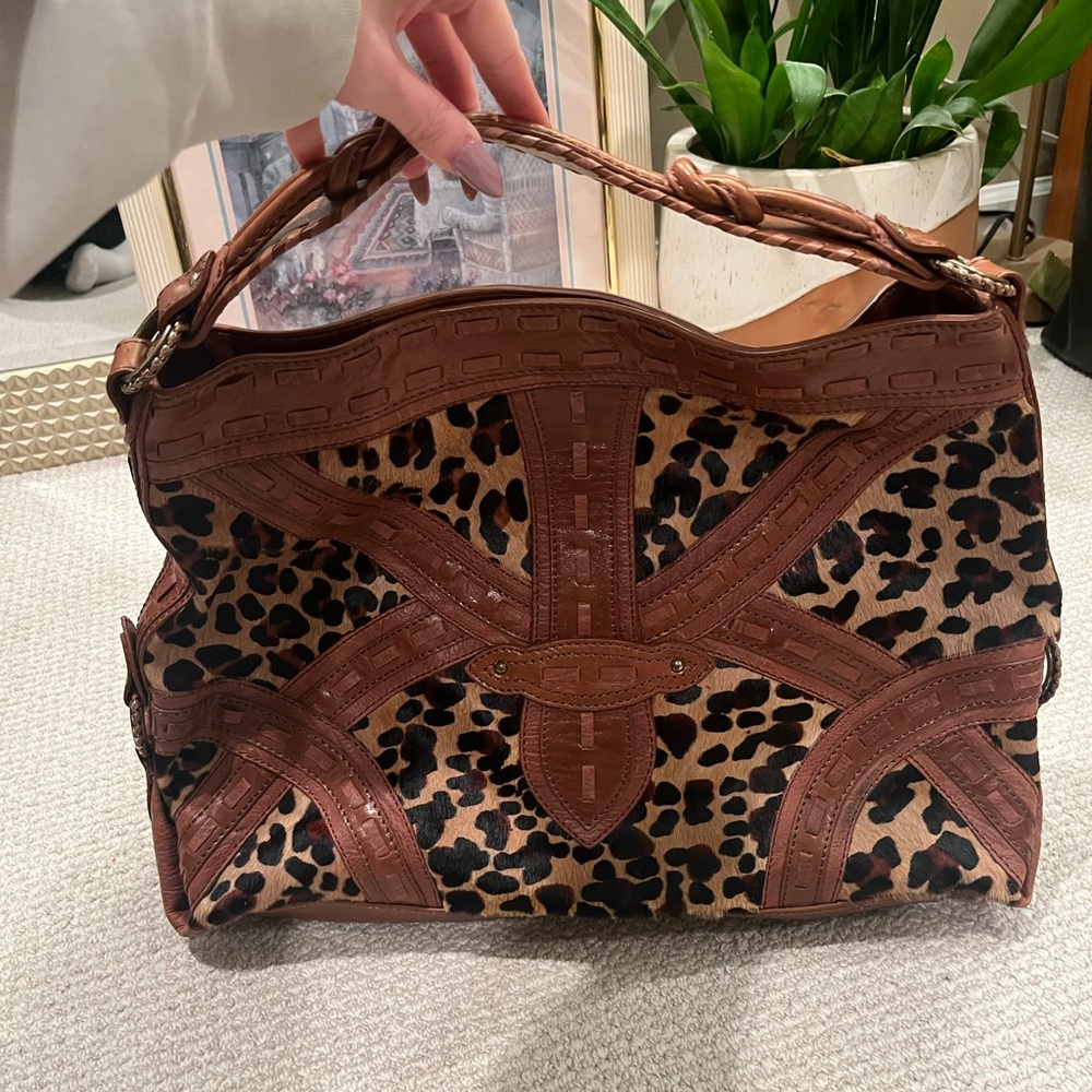 Isabella Fiore Leopard Ponyhair Hot Trot XL Hobo